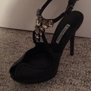 NWOT Leather and Diamond Heels